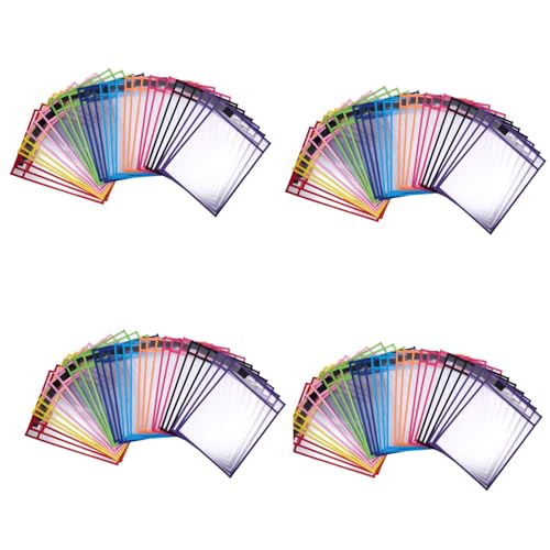MQODLFP 120 Stück trocken abwischbare Taschen, PVC, transparent, genäht, trocken abwischbar, wiederverwendbar, trocken abwischbar von MQODLFP
