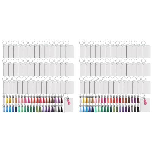 MQODLFP 320-teiliges Sublimations-Schlüsselanhänger-Set, Schlüsselringe, Sublimationsrohlinge, Wärmeübertragung, Schlüsselanhänger, Quasten, MDF, blanko, rechteckig MQODLFP 320-teiliges Sublimations-Schlüsselanhänger-Set, Schlüsselringe, Sublimationsrohlinge, Wärmeübertragung, Schlüsselanhänger, Quasten, MDF, blanko, rechteckig von MQODLFP