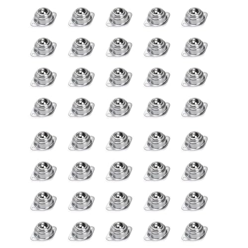MQODLFP 40 Stück Kugellager, Stahl-Drehkugelrolle, Doppelloch-Schraubbefestigung, geeignet für Rollenhalterungen MQODLFP 40 Stück Kugellager, Stahl-Drehkugelrolle, Doppelloch-Schraubbefestigung, geeignet für Rollenhalterungen von MQODLFP