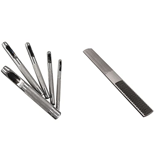 MQODLFP Lochschneider für Ledergürtel, zum Basteln, Hohlstanzer und 1 x 10,2 cm, 20,3 cm, Karbonstahl, Tischlerei, Holzraspelfeile, 200 mm, 5 Stück MQODLFP Lochschneider für Ledergürtel, zum Basteln, Hohlstanzer und 1 x 10,2 cm, 20,3 cm, Karbonstahl, Tischlerei, Holzraspelfeile, 200 mm, 5 Stück von MQODLFP