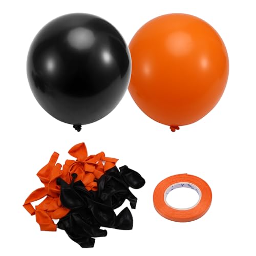 MQODLFP Orangefarbene und Schwarze Luftballons, Halloween-Luftballons-Set, 67-Teilig, 12 Große, Schwarz-Orangefarbene Latex-Luftballons für die Halloween-Feier MQODLFP Orangefarbene und Schwarze Luftballons, Halloween-Luftballons-Set, 67-Teilig, 12 Große, Schwarz-Orangefarbene Latex-Luftballons für die Halloween-Feier von MQODLFP