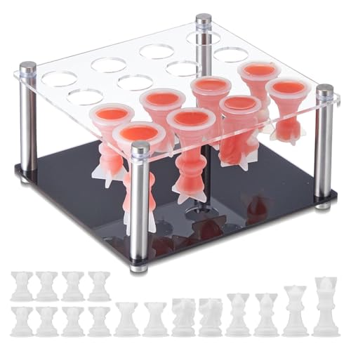 MQODLFP Schachfiguren-DIY-Set Beinhaltet 1 Schachfigurenhalter und 16 Schachformen für Epoxidharz, Metallhalter, Schachformen MQODLFP Schachfiguren-DIY-Set Beinhaltet 1 Schachfigurenhalter und 16 Schachformen für Epoxidharz, Metallhalter, Schachformen von MQODLFP