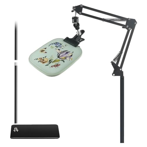 MQODLFP Stickrahmen-Halter, Schoßständer, Metall-Stickhalter, Ständer, anpassbar für Stickrahmen, einfache Installation, einfach zu bedienen von MQODLFP