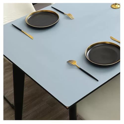 MQXDNFDC Kunstleder-Tischdecken, rechteckig, groß, wasserdicht, öldicht, hitzebeständig, abwischbar, Tischmatte, Esstischschutz, Couchtischmatte, dekorative Vinyl-Tischdecke (90 x 120 cm) von MQXDNFDC