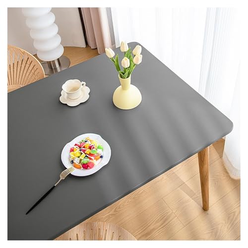 MQXDNFDC Leder-Esstischabdeckung mit elastischem Rand, Kunstleder-Tischdecken für quadratische/rechteckige Tische, Vinyl-Tischdecke, wasserdicht, öldicht, hitzebeständig, abwischbar, Tischschutz, 80 x von MQXDNFDC