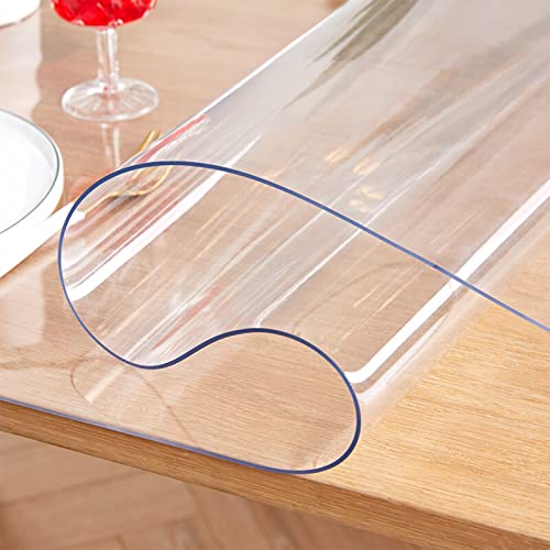 Tisch Schutzfolie Transparent Wasserdicht/Glasklar Folie aus PVC/transparente Tischdecke Tischschutz für Holztische geeignet,Dicke 3mm,Größe wählbar,Rechteckig,80x125cm Tisch Schutzfolie Transparent Wasserdicht/Glasklar Folie aus PVC/transparente Tischdecke Tischschutz für Holztische geeignet,Dicke 3mm,Größe wählbar,Rechteckig,80x125cm von MQXYLF
