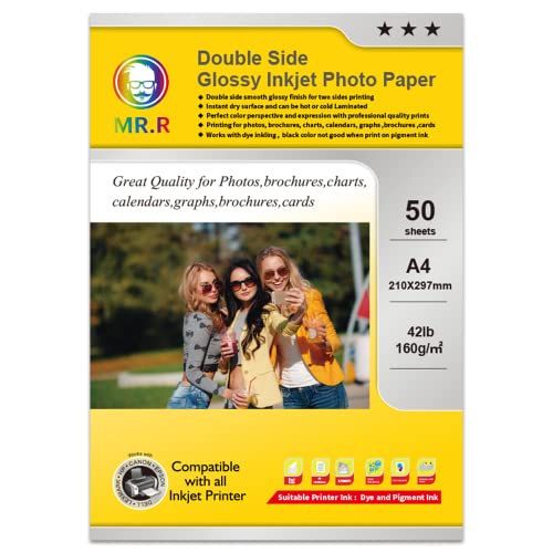 MR.R 160g/m² 50 Blatt A4 Format beidseitig hochglänzendes Inkjet bedruckbar Fotopapier tintenstrahldrucker glänzend foto paper Sofort Trocken Wasserfest Hochweiß fotoblätter MR.R 160g/m² 50 Blatt A4 Format beidseitig hochglänzendes Inkjet bedruckbar Fotopapier tintenstrahldrucker glänzend foto paper Sofort Trocken Wasserfest Hochweiß fotoblätter von MR.R