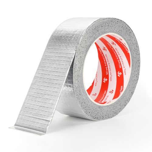 MR.TIMELAG 1 Rollen Butylband Wasserdichtes Klebeband 50mm x 5m, Aluminiumfolienband zur Reparatur von Dachrissen, Starkes Dichtungsband Selbstklebend von MR.TIMELAG