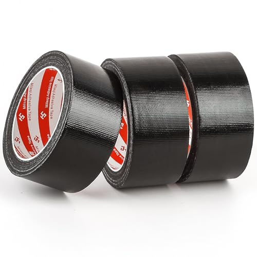 MR.TIMELAG 3 Rollen Panzertape extra stark, Gewebe-Klebeband 30m x 48mm – Wasserdichtes Reparaturband für innen & außen gewebeverstärktes Reparaturband (Schwarz) von MR.TIMELAG