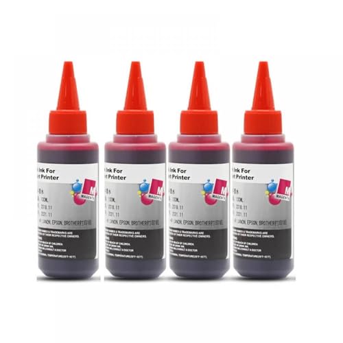 Farbstofftinte Nachfüllset, 100 ml, kompatibel mit Druckern MX722 MX922 MG6420 IX6820 MG5420 MG5422 MG5520 MG5522 (4 rot – 100 ml) von MRHZKE