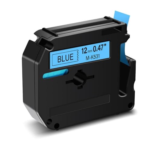 M-K231 kompatibles Etikettenband, kompatibel mit M-Bändern MK231, M231, Schwarz auf Weiß, 12 mm Klebeband für PT-100 PT-65 Etikettenhersteller, Schwarz auf Blau, 1 Stück M-K231 kompatibles Etikettenband, kompatibel mit M-Bändern MK231, M231, Schwarz auf Weiß, 12 mm Klebeband für PT-100 PT-65 Etikettenhersteller, Schwarz auf Blau, 1 Stück von MRHZKE