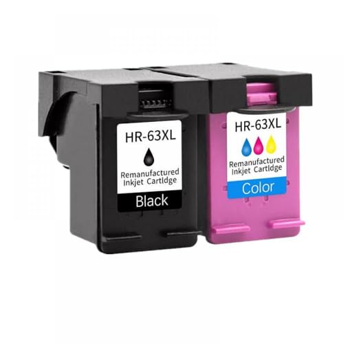 MRHZKE Tintenpatrone 63XL für Deskjet-Drucker 1110 2130 2131 2132 3630 5220 5230 5252 (1 Schwarz, 1 Farbe) von MRHZKE