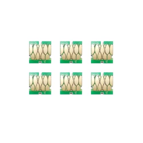MRHZKE Tintenpatronen-Chip-Set T7811-T7816 für Frontier-S DX100 Drucker, Schwarz, Cyan, Magenta, Gelb, SB Pink (T7811-7816 Chip 1 Set) von MRHZKE