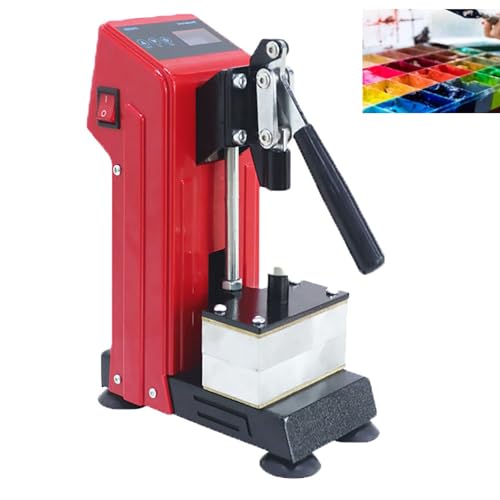 MRKU Kleine Heiz-Heißpresse, doppelseitig mit LCD-Messgerät, Heißprägegröße: 6 x 12 cm/konstante Temperatur, für Kleidung von MRKU