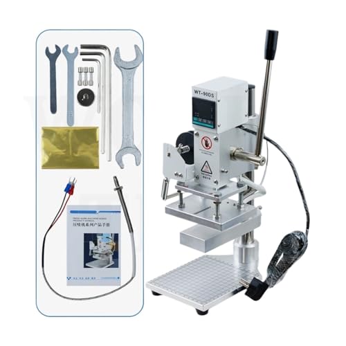 MRKU Prägemaschine, manuelles PVC-Karten-Lederpapier-Digitaldisplay, Heißfolienbronzierung, Prägung, Branding-Presse, Stempelwerkzeug, präzise Positionierung von MRKU