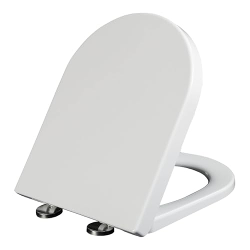 MRKU Robuster D-förmiger Soft-Close-Schrank mit Schnellverschluss, verstellbare Scharniere, einfache Installation, weiß, 36 x 45 cm von MRKU