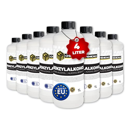 Benzylalkohol 99,9% - 8 x 1L – MRM CHEMICALS – Hochreines Lösungsmittel & Harz-Verdünner – Für Epoxidharz, Resin, Lacke, Farben, Klebereste – Industrie, Labor, Handwerk Benzylalkohol 99,9% - 8 x 1L – MRM CHEMICALS – Hochreines Lösungsmittel & Harz-Verdünner – Für Epoxidharz, Resin, Lacke, Farben, Klebereste – Industrie, Labor, Handwerk von MRM Chemicals
