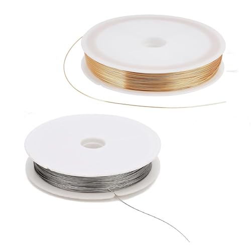 2 Rollen Basteldraht, 35m/Rolle Schmuckdraht Weich für Diy Schmuck, Silberner Aluminium Draht zum Basteln, Kupferdrahtrolle zur Schmuckherstellung, Geeignet für Bastelarbeiten, Blumenarrangements 2 Rollen Basteldraht, 35m/Rolle Schmuckdraht Weich für Diy Schmuck, Silberner Aluminium Draht zum Basteln, Kupferdrahtrolle zur Schmuckherstellung, Geeignet für Bastelarbeiten, Blumenarrangements von MRMIAN