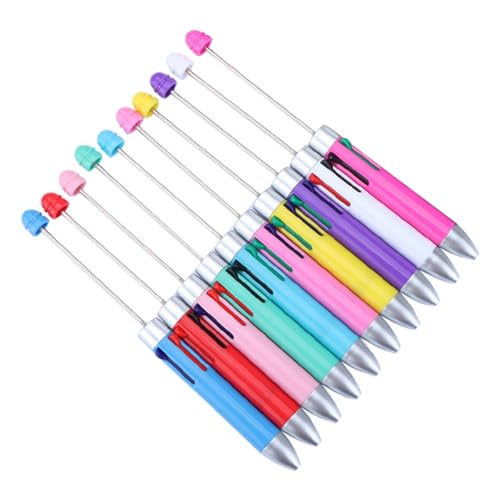 MRNHA 10 Stück Vierfarbige Nachfüllstifte, Niedliche Perlen-Kugelschreiber, Puzzle, Mehrfarbiger Schmuck-Kugelschreiber mit Perlen MRNHA 10 Stück Vierfarbige Nachfüllstifte, Niedliche Perlen-Kugelschreiber, Puzzle, Mehrfarbiger Schmuck-Kugelschreiber mit Perlen von MRNHA