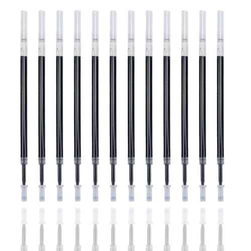 MROOFUL 12 Stück einziehbare Katzen- und Hunde-Gelschreiber, feine Spitze, 0,5 mm, schwarze Tinte, niedliches Kätzchen, lustige Tier-Kugelschreiber für Schulbedarf, Bürobedarf (12 Ersatzkerne) von MROOFUL
