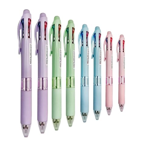 MROOFUL 4-in-1 mehrfarbige Kugelschreiber, 8 Stück, kreativ, bunt, einziehbar, Multifunktions-Stift, Studenten, Schreiben, Schule, Büro, Kawaii-Zubehör, Unterschrift, Unterschrift MROOFUL 4-in-1 mehrfarbige Kugelschreiber, 8 Stück, kreativ, bunt, einziehbar, Multifunktions-Stift, Studenten, Schreiben, Schule, Büro, Kawaii-Zubehör, Unterschrift, Unterschrift von MROOFUL