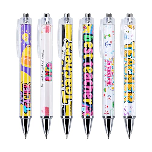 MROOFUL 6 inspirierende Kugelschreiber, verschiedene Farben, Lehrer-Set, Geschenk, positiv, lustige Schreibstifte, Dankeschön-Geschenke für Lehrer, Kollegen, Schulen, Büros, schwarze Nachfüllminen MROOFUL 6 inspirierende Kugelschreiber, verschiedene Farben, Lehrer-Set, Geschenk, positiv, lustige Schreibstifte, Dankeschön-Geschenke für Lehrer, Kollegen, Schulen, Büros, schwarze Nachfüllminen von MROOFUL