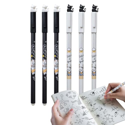 MROOFUL 6 radierbare Gelstifte, 0,5 mm Spitze, Radierstift mit Radiergummi am Ende, Büro, Schule, Geschenkset, Schreibwarenbedarf MROOFUL 6 radierbare Gelstifte, 0,5 mm Spitze, Radierstift mit Radiergummi am Ende, Büro, Schule, Geschenkset, Schreibwarenbedarf von MROOFUL