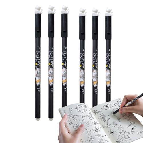 MROOFUL 6 radierbare Gelstifte, 0,5 mm Spitze, ausradierbarer Tintenstift mit Radiergummi am Ende, Büro, Schule, Geschenkset, Schreibwarenbedarf MROOFUL 6 radierbare Gelstifte, 0,5 mm Spitze, ausradierbarer Tintenstift mit Radiergummi am Ende, Büro, Schule, Geschenkset, Schreibwarenbedarf von MROOFUL
