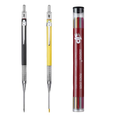 MROOFUL Druckbleistift-Set aus Metall, 2,0 mm, mit großer Kapazität, schwarze Ersatzminen, lange Spitze, tiefes Loch, Markierungszubehör, Holzbearbeitung, Markierung, professionelle Bleistifte für MROOFUL Druckbleistift-Set aus Metall, 2,0 mm, mit großer Kapazität, schwarze Ersatzminen, lange Spitze, tiefes Loch, Markierungszubehör, Holzbearbeitung, Markierung, professionelle Bleistifte für von MROOFUL