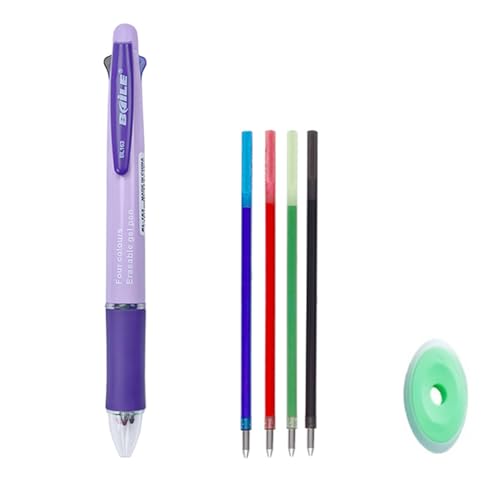 MROOFUL Löschbare Stifte, 4-in-1, mehrfarbiger Kugelschreiber, 4 Farben, einziehbarer Kugelschreiber, 0,5 mm, mehrfarbige Tintenstifte für Büro, Schulbedarf, Studenten, Kinder, Geschenk (Macaron MROOFUL Löschbare Stifte, 4-in-1, mehrfarbiger Kugelschreiber, 4 Farben, einziehbarer Kugelschreiber, 0,5 mm, mehrfarbige Tintenstifte für Büro, Schulbedarf, Studenten, Kinder, Geschenk (Macaron von MROOFUL