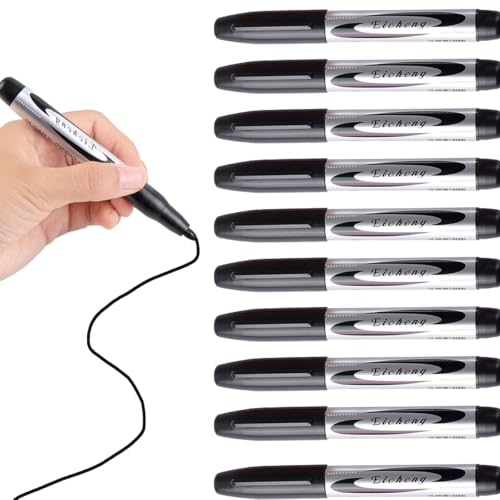 MROOFUL Permanent Marker Pen, Schwarz, Rot, Blau, 10 Stück, Rundspitze 2mm, wasserfester Stift, Schnelltrocknend ohne Rückfluss, geeignet für Karton, Kunststoff, Glas, Holz, Metall und Stoff MROOFUL Permanent Marker Pen, Schwarz, Rot, Blau, 10 Stück, Rundspitze 2mm, wasserfester Stift, Schnelltrocknend ohne Rückfluss, geeignet für Karton, Kunststoff, Glas, Holz, Metall und Stoff von MROOFUL