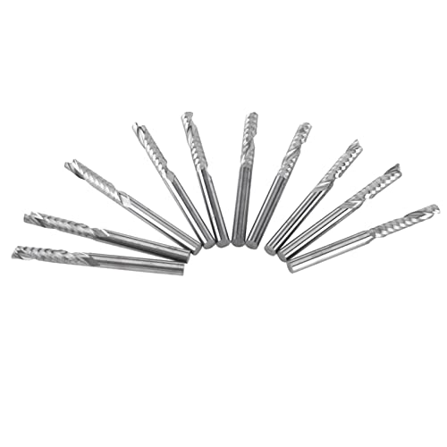 10 Pcs Wolfram -Carbid -Endmühlen, Einzelflöte -CNC -Router -Bits 4mm Schaft mit Scharfen Schneide für Acryl -PVC -MDF Holz Weiche Materialien 10 Pcs Wolfram -Carbid -Endmühlen, Einzelflöte -CNC -Router -Bits 4mm Schaft mit Scharfen Schneide für Acryl -PVC -MDF Holz Weiche Materialien von MRSTORY