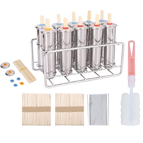 MRSTORY Edelstahl -Eiscreme -Schimmelpilz -Eis Am Stiel Maker Kit Premium DIY DIY ICE Lolly Maker für Erwachsene Familie 304 Edelstahl 83 G Kapazität 21,8x12,5 X 9,4 Cm Enthalten 12 MRSTORY Edelstahl -Eiscreme -Schimmelpilz -Eis Am Stiel Maker Kit Premium DIY DIY ICE Lolly Maker für Erwachsene Familie 304 Edelstahl 83 G Kapazität 21,8x12,5 X 9,4 Cm Enthalten 12 von MRSTORY