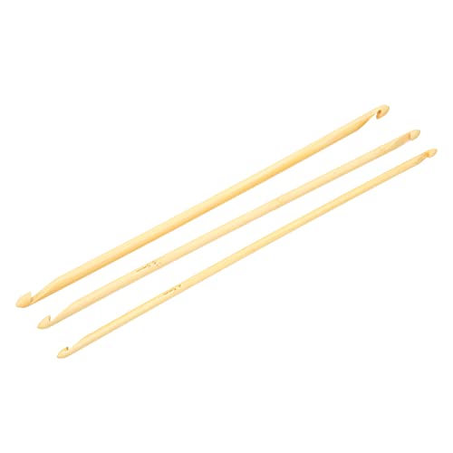 Tunesisches Häkelnadel-Set, Doppelseitig, Rutschfest, Bambus, 3 Größen, Zum Stricken und Nähen, Ideales Tunesisches Häkelnadel-Set, Doppelseitig, Rutschfest, Bambus, 3 Größen, Zum Stricken und Nähen, Ideales von MRSTORY