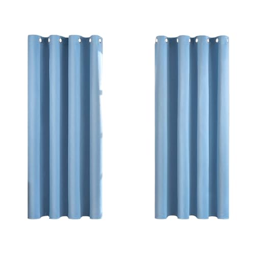 MRTREES hellblaue Vorhänge für Schlafzimmer, 2 Bahnen, Ösenvorhänge für Wohnzimmer, lange Vorhänge in Babyblau für Mädchen, Jungen, Kinder, 132 x 160 cm MRTREES hellblaue Vorhänge für Schlafzimmer, 2 Bahnen, Ösenvorhänge für Wohnzimmer, lange Vorhänge in Babyblau für Mädchen, Jungen, Kinder, 132 x 160 cm von MRTREES
