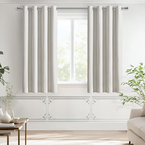 MRTREES Vorhang Leinenoptik 100% Blickdicht Gardinen mit Ösen Kurz Fenster 2er Set, 160 cm Lang, 132 cm Breit, Thermovorhang Wärmeisolierend Verdunklungsvorhänge für Kinderzimmer, Naturfarbe MRTREES Vorhang Leinenoptik 100% Blickdicht Gardinen mit Ösen Kurz Fenster 2er Set, 160 cm Lang, 132 cm Breit, Thermovorhang Wärmeisolierend Verdunklungsvorhänge für Kinderzimmer, Naturfarbe von MRTREES