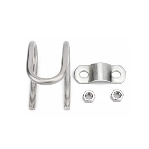 304 Edelstahl Quadrat U-Bolzen, 1 Satz 304 Edelstahl Doppel-U-förmige Bolzenschraube Clip/Kreuz Wasserrohr Clip Verschluss Rohr Clip Klemme(M6x25x32) von MRVAKDYDI
