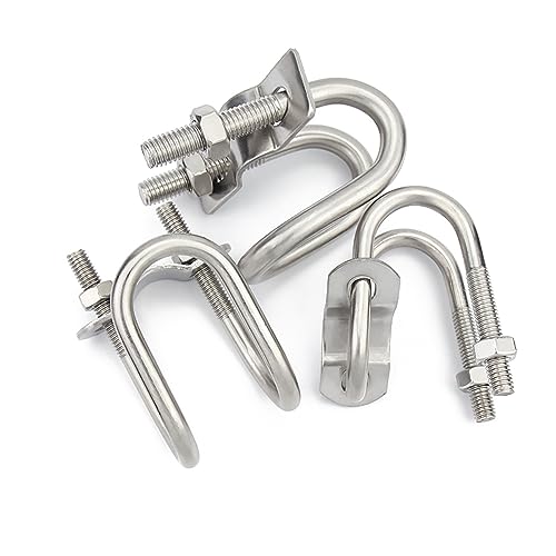 304 Edelstahl Quadrat U-Bolzen, 1 stücke 304 Edelstahl Doppel U-Förmigen Klemme U-Förmigen Schraube Kreuz(M6x60x20mm) von MRVAKDYDI