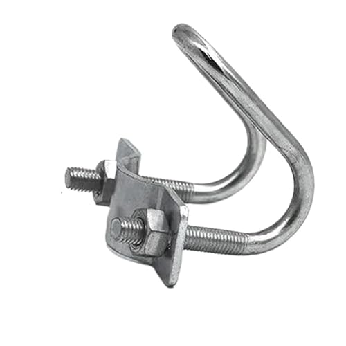 304 Edelstahl Quadrat U-Bolzen, 1Pcs Stahl Stecker Doppel U-Kreuz Rohr Rohr Clip Gerüste Befestigung 20 25 32 40 50 M8 Schlauch Klemme(M8x20x25mm) von MRVAKDYDI