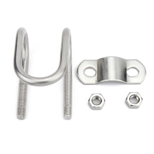 304 Edelstahl Quadrat U-Bolzen, 1set 20/25/32/40 Rohr Klemme Rohr Sanitär Kreuz Klemme Edelstahl Rohr Armaturen 22 Gauge Stahl(M6x25x32mm) von MRVAKDYDI