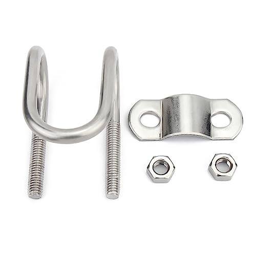 304 Edelstahl Quadrat U-Bolzen, 1set 20-60 Rohr Rohr Klemme Garten Liefert Anlage Unterstützung Unterstützt Verzinktem Edelstahl Doppel(M8x20x25mm) von MRVAKDYDI