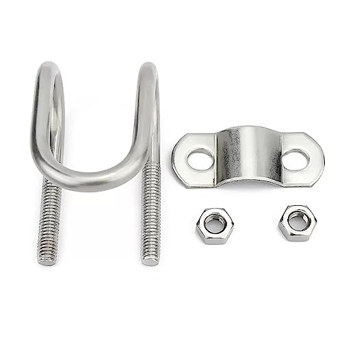 304 Edelstahl Quadrat U-Bolzen, 1set 304 Edelstahl Doppel U-Förmigen Klemme/U-Förmigen Schraube/Kreuz(M8x20x20) von MRVAKDYDI