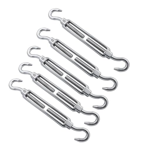 Haken und Öse Spannschloss Drahtspanner, 3PCS M4 Spannschloss Draht Spanner Edelstahl 304 Haken & Auge Spannschloss Draht Seil Spannung(M5) von MRVAKDYDI