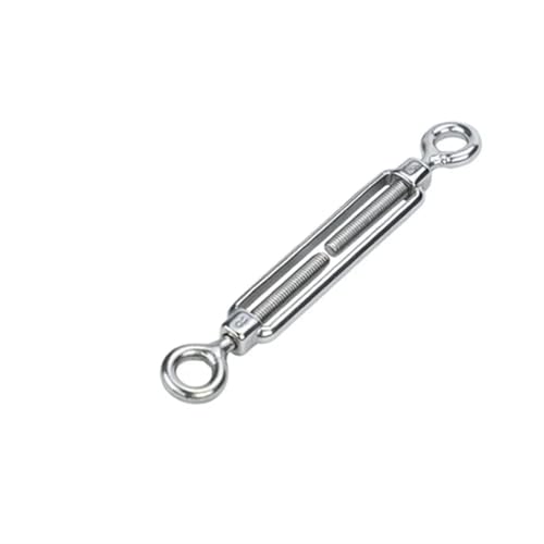 Haken und Öse Spannschloss Drahtspanner, 5PCs Edelstahl Spannschloss Einstellen Haken Ring Schraube Draht Seil Spanner Anziehen Kabel Schraube Stecker Frühling Metall(Oo Type,M4) von MRVAKDYDI
