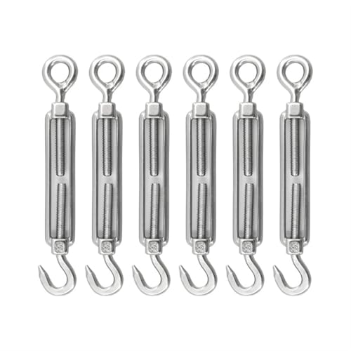 Haken und Öse Spannschloss Drahtspanner, 5Pcs Spannschloss M4 Draht Spanner Spannschloss Garten Draht Spanner Draht Spalier Ki(M5,6pcs) von MRVAKDYDI