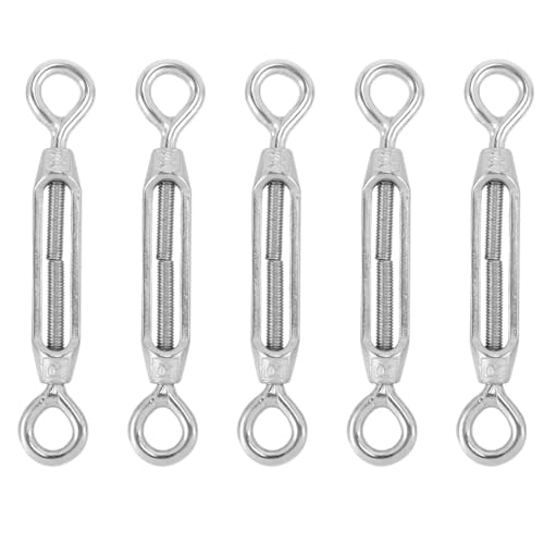 Haken und Öse Spannschloss Drahtspanner, M4 Edelstahl 304 Auge und Auge Spannschloss Draht Seil Spannung 5Pcs Draht Spanner von MRVAKDYDI