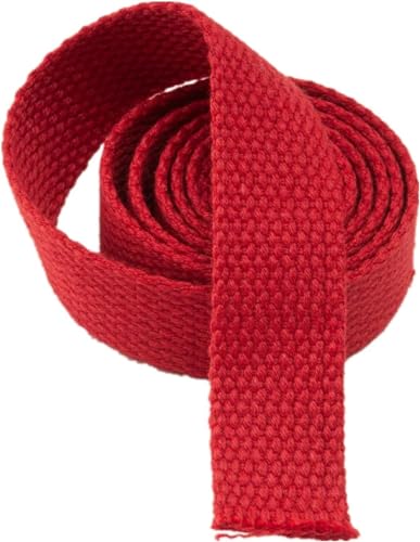 MRVAKDYDI Baumwollgewebe, Nylon-Gurtband, Baumwoll-Canvas-Gurtbänder for Taschen, Polster-Gurtband(Red,38MM x 5Y) von MRVAKDYDI
