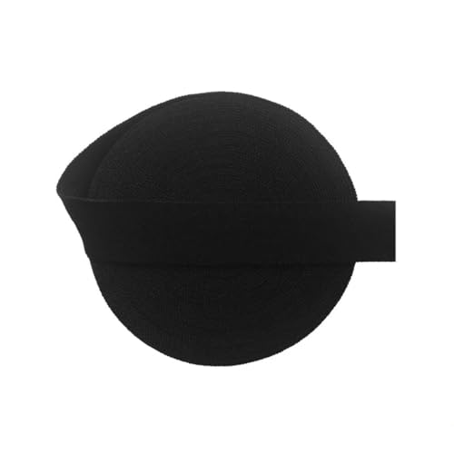 MRVAKDYDI Breites flaches Gummiband, 2/5/10 Yard 5/8" 15Mm Solid Matte Fold Over Elastics Spandex Band Haargummi Stirnband Kleid Nähen(Black,2 Yards) von MRVAKDYDI