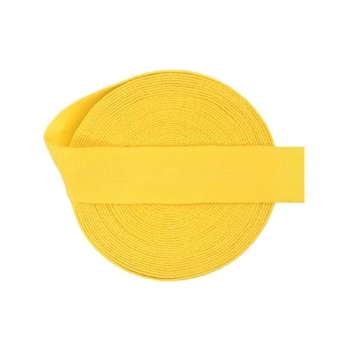 MRVAKDYDI Breites flaches Gummiband, 2/5/10 Yard 5/8" 15Mm Solid Matte Fold Over Elastics Spandex Band Haargummi Stirnband Kleid Nähen(Daffodil,5 Yards) von MRVAKDYDI