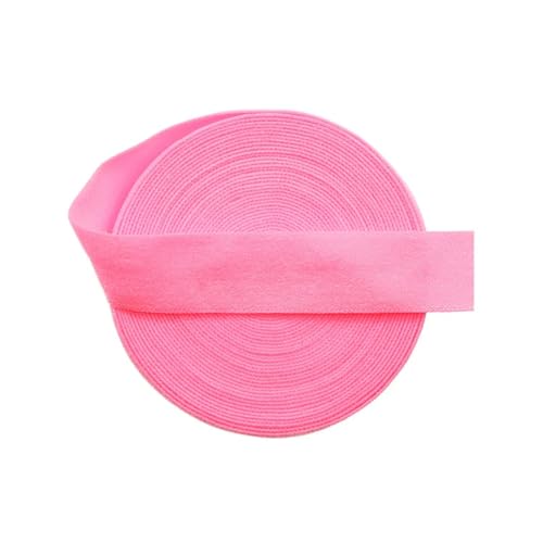 MRVAKDYDI Breites flaches Gummiband, 2/5/10 Yard 5/8" 15Mm Solid Matte Fold Over Elastics Spandex Band Haargummi Stirnband Kleid Nähen(Geranium Pnnrk,2 Yards) von MRVAKDYDI
